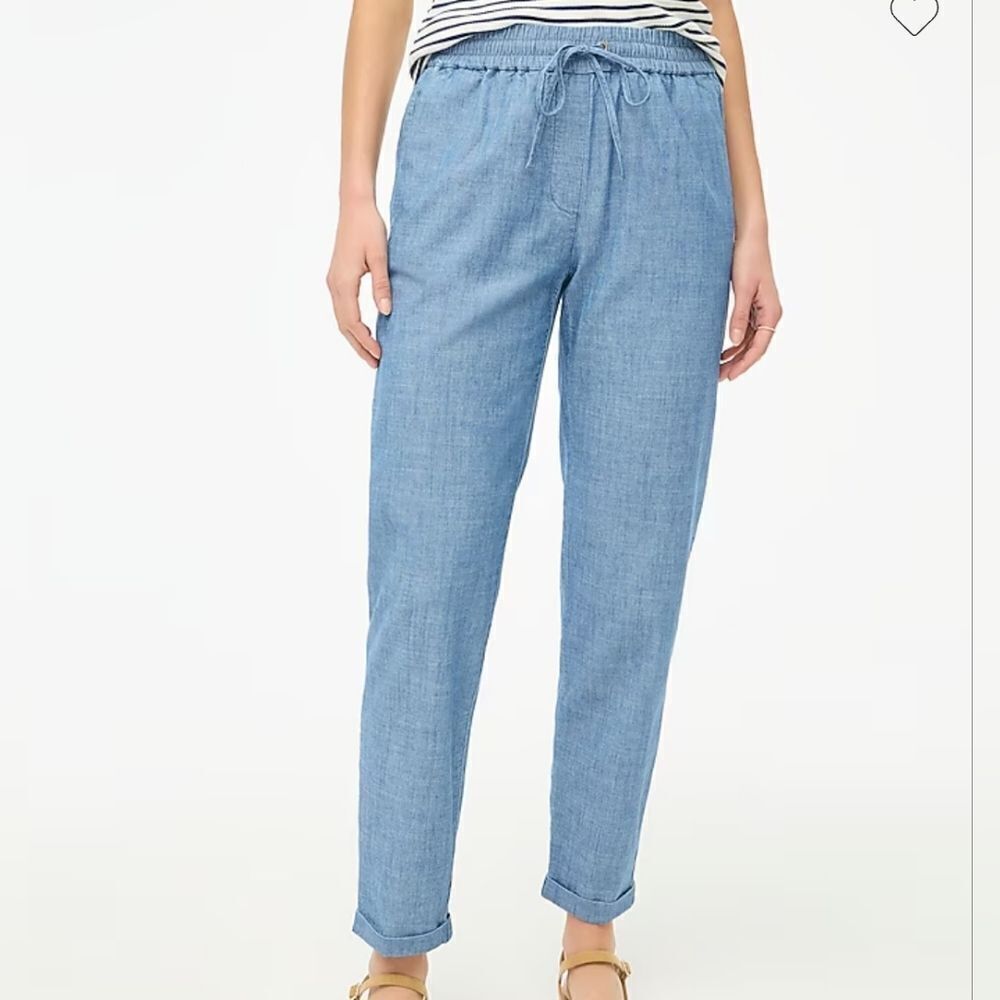 J. Crew Chambray drawstring pant, size 4